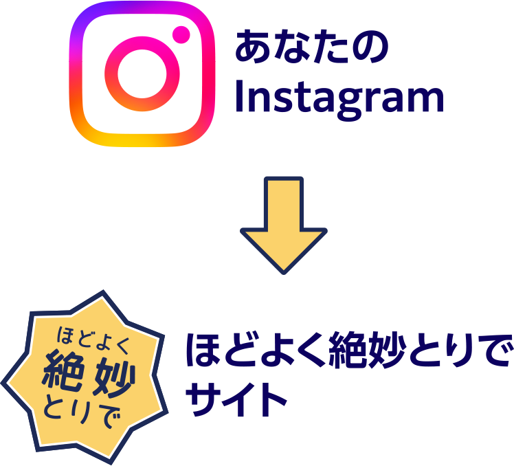 あなたのInstagram→ほどよく絶妙とりでサイト