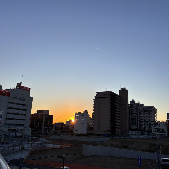 取手駅からの夕焼け