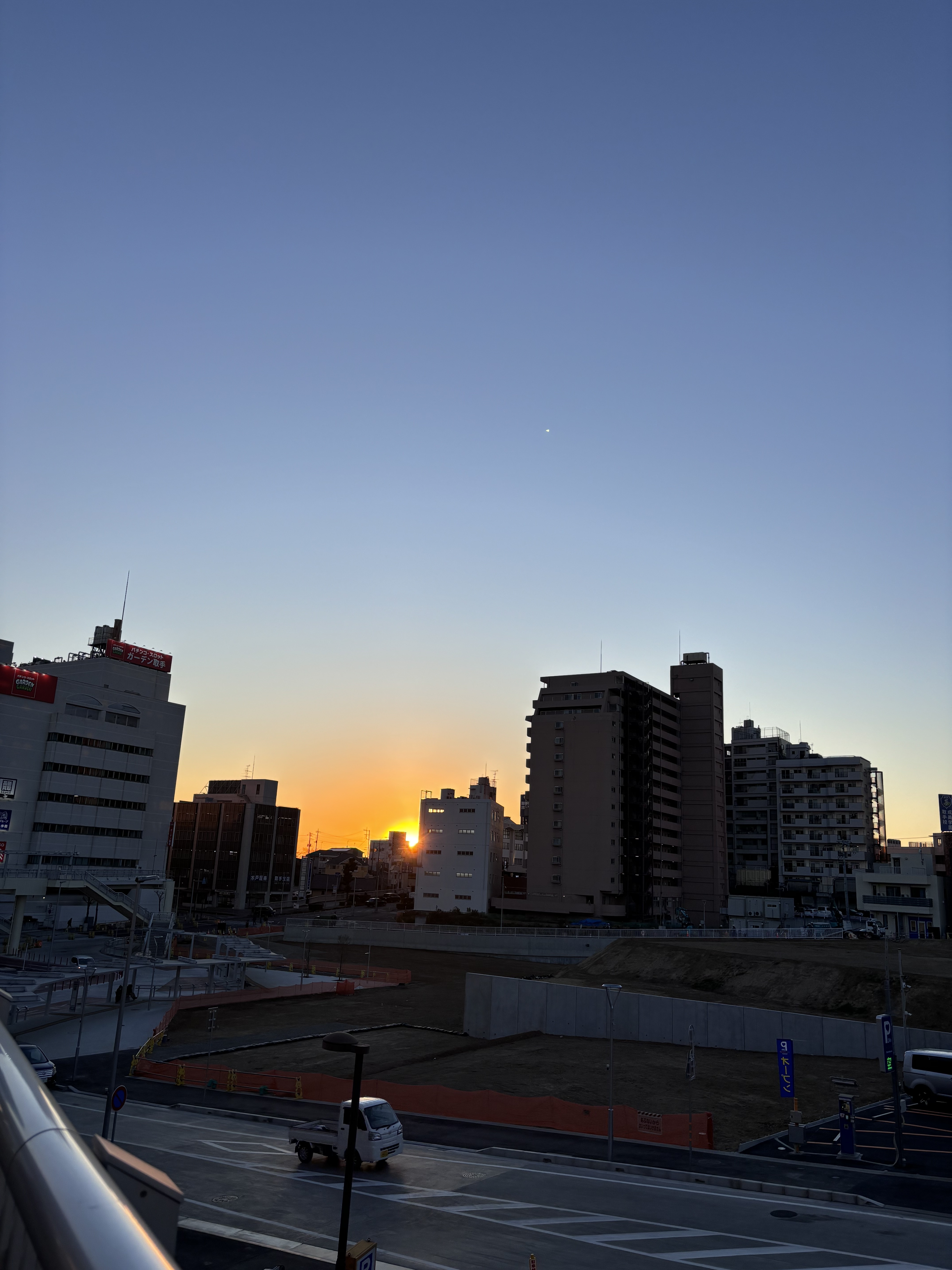 取手駅からの夕焼け