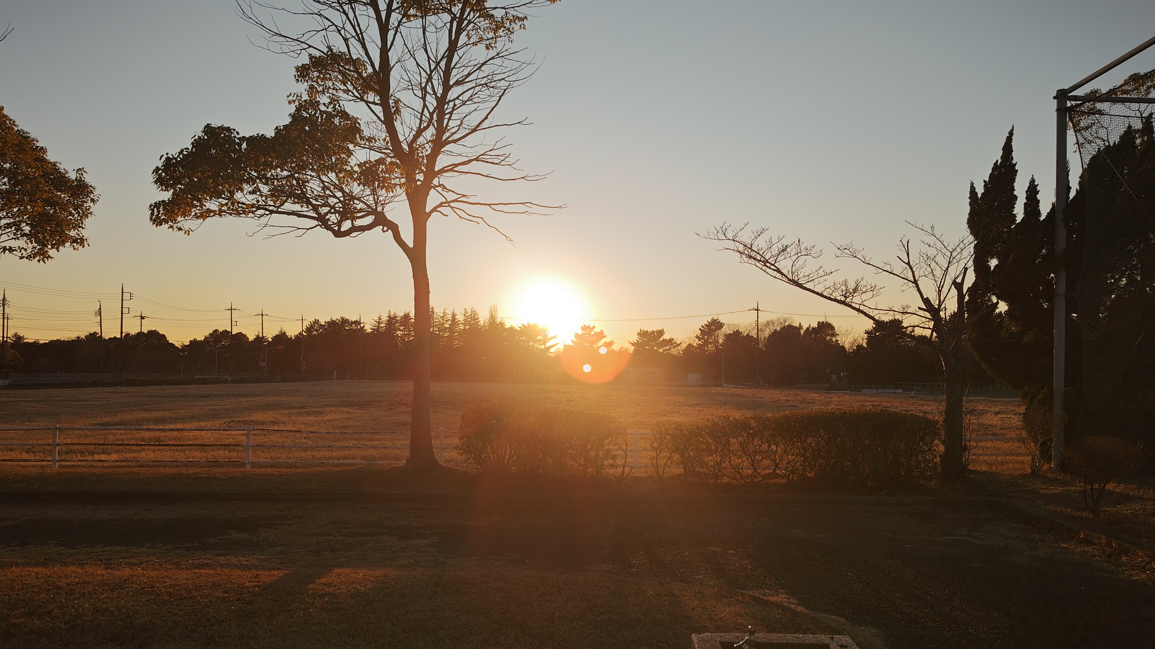 絶妙な夕陽