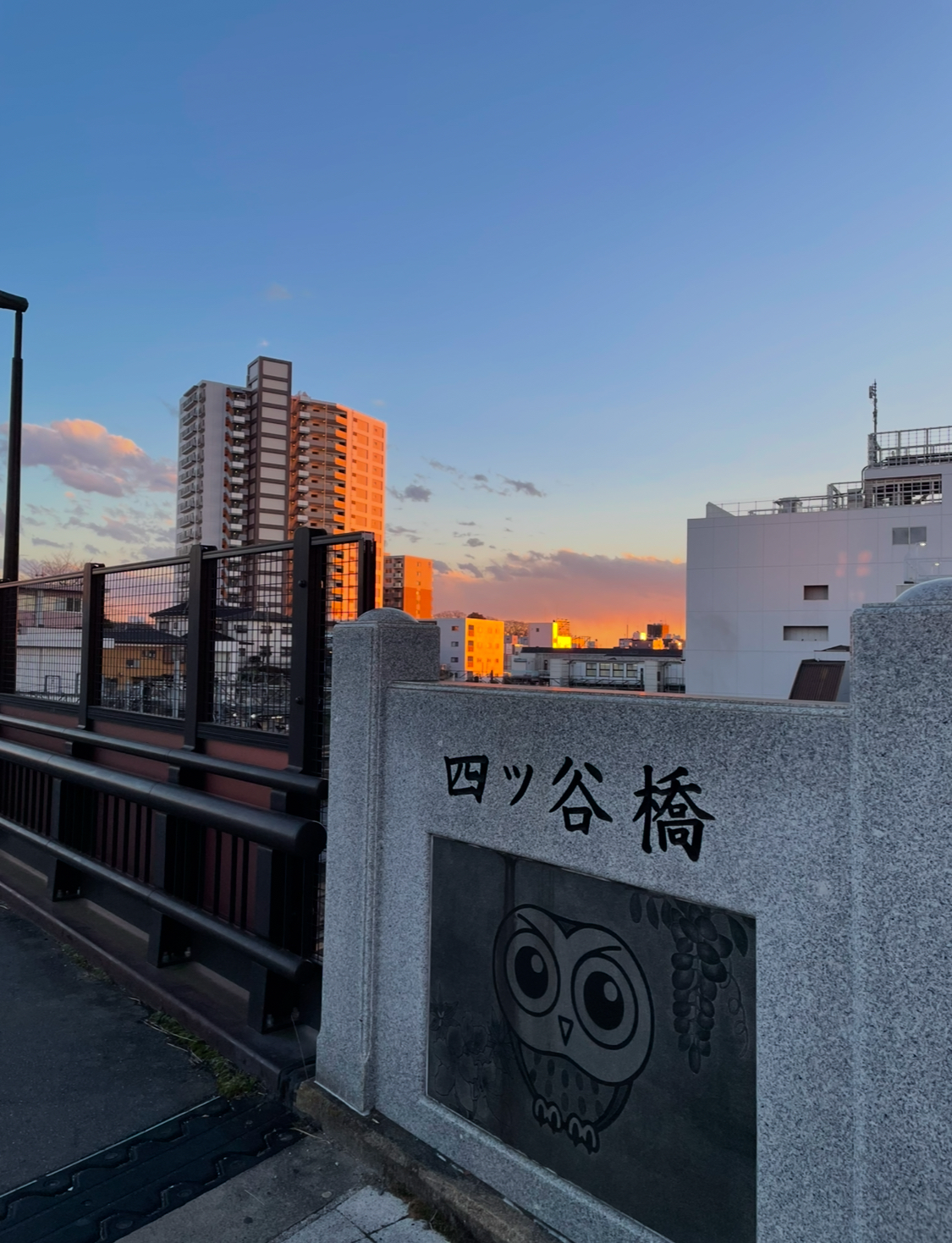 夕日がきれいな四ツ谷橋