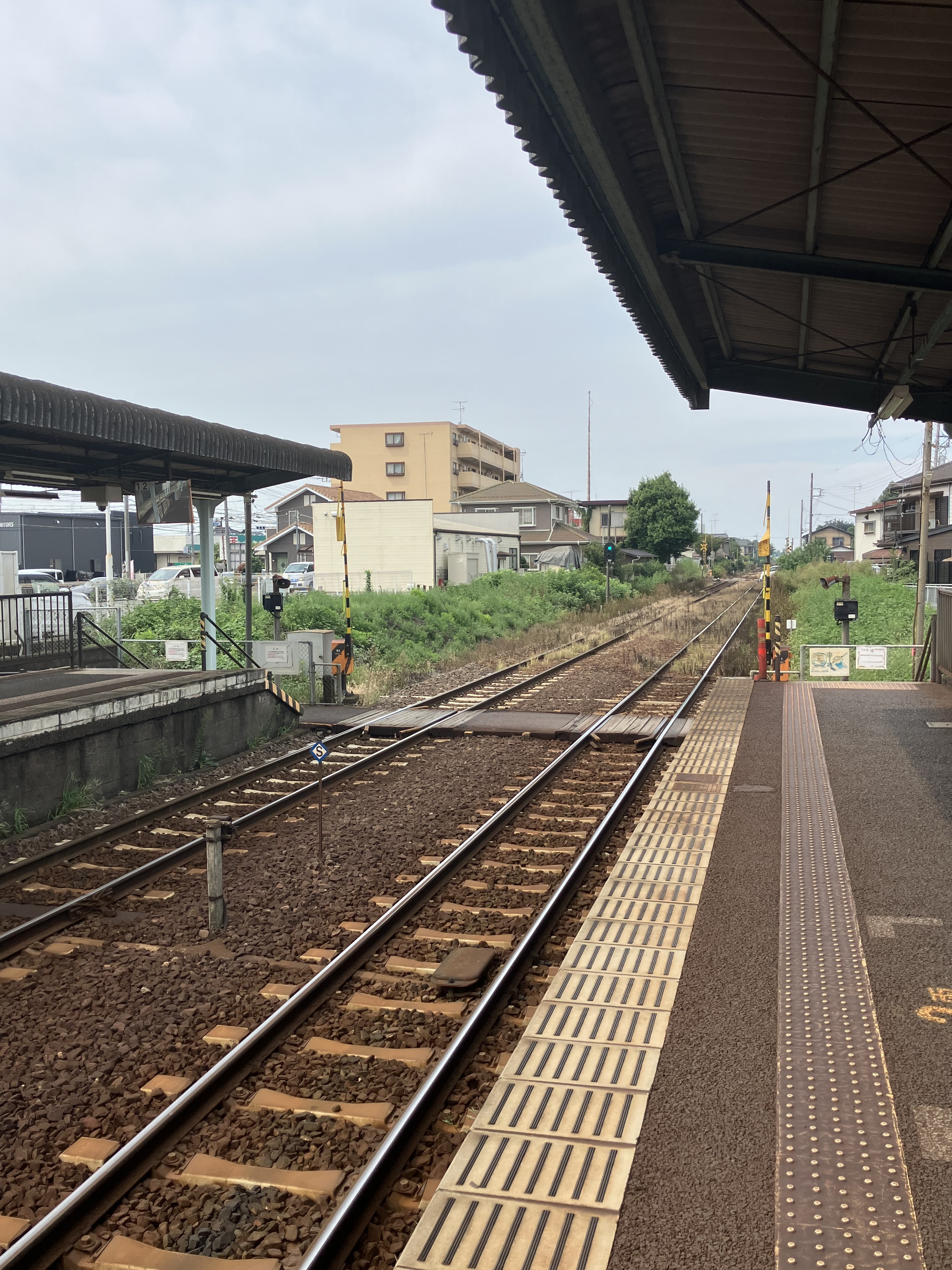 稲戸井駅の上りと下りのホーム