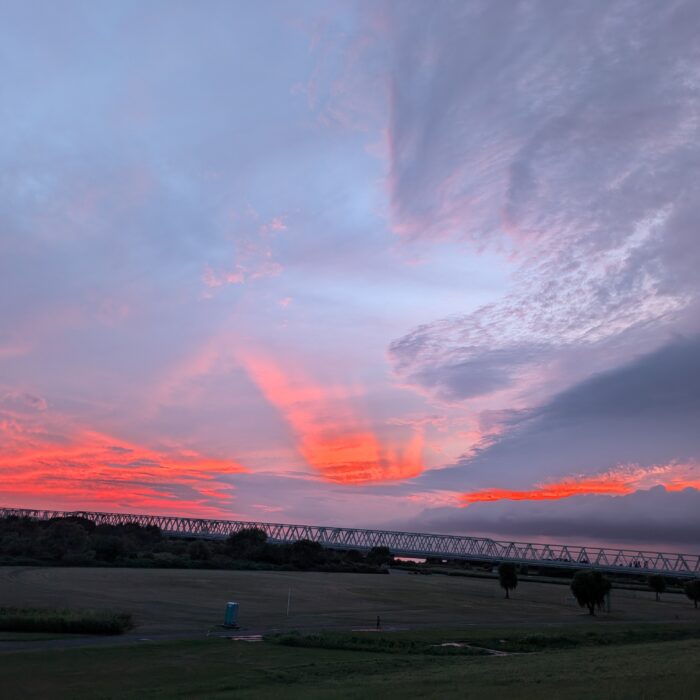 取手の夕焼け