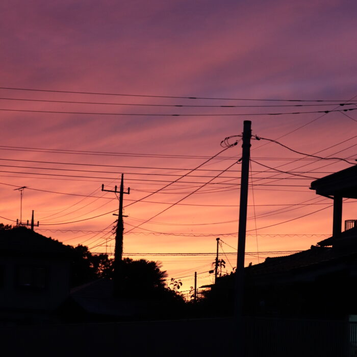 燃える夕日
