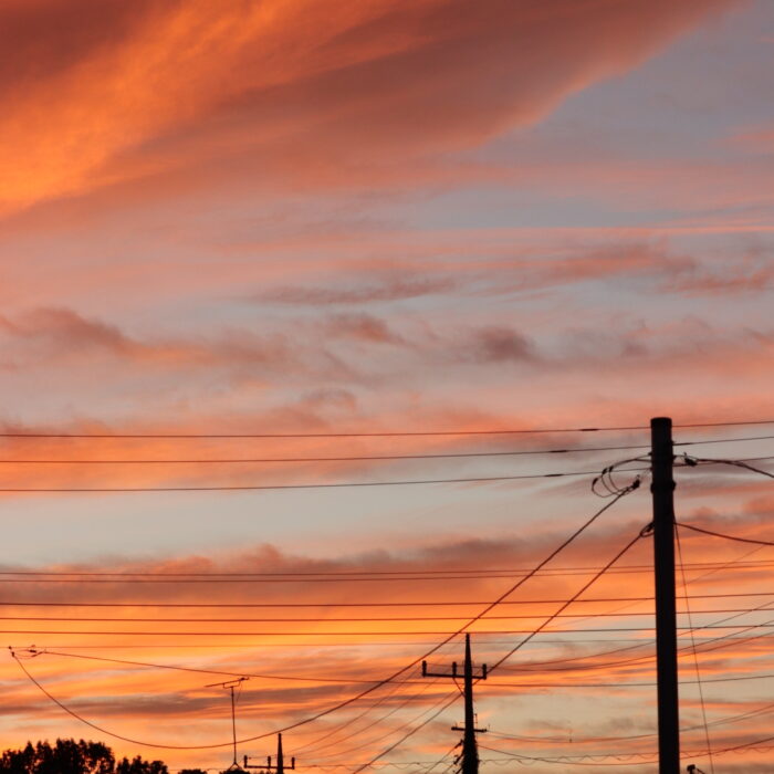 オレンジの秋空