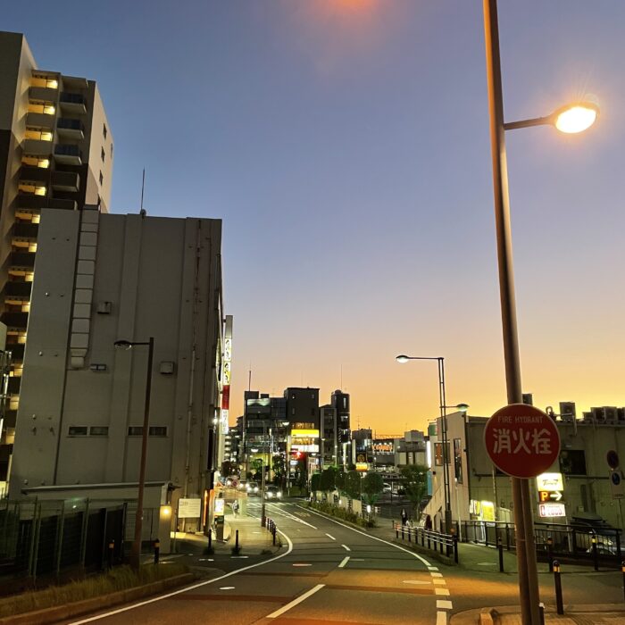 雁耕坂の夕暮れ