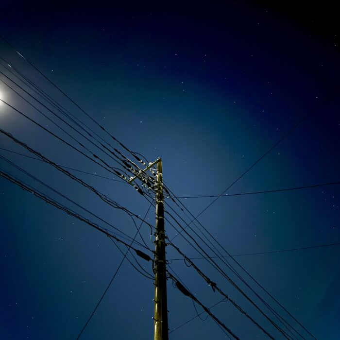 電柱と取手の夜空💫
