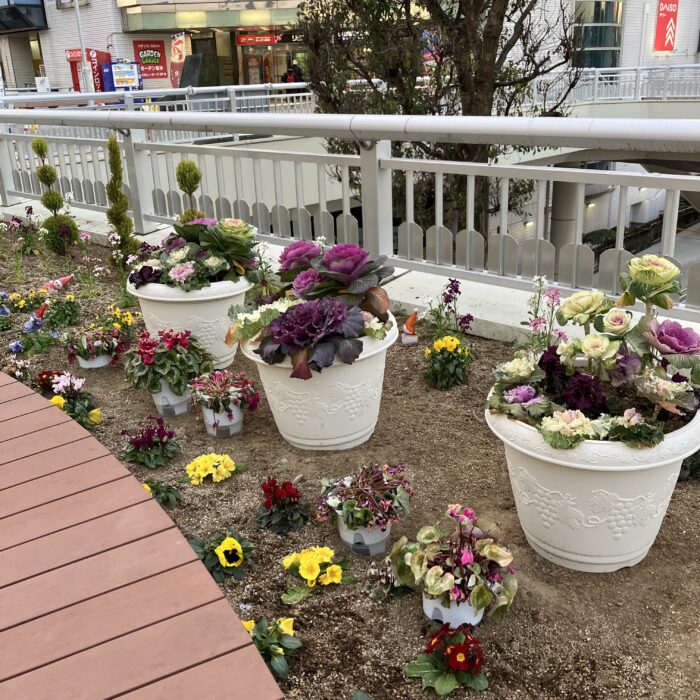 取手駅前の花壇