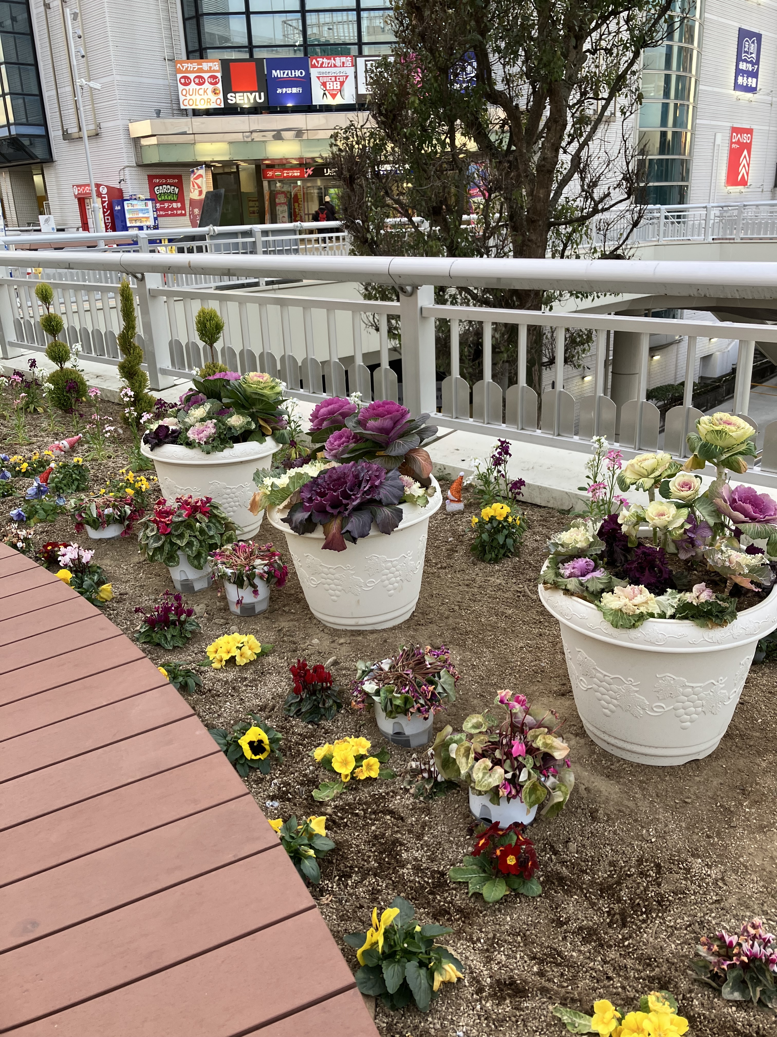 取手駅前の花壇