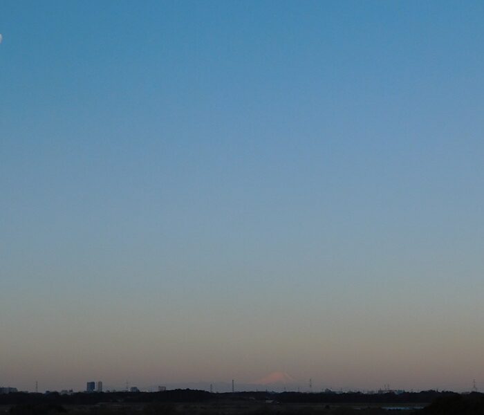 利根川越しの富士