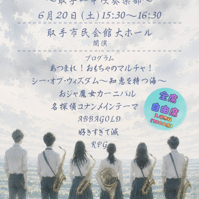 サマーコンサート2026 〜取手第一中学校吹奏楽部〜